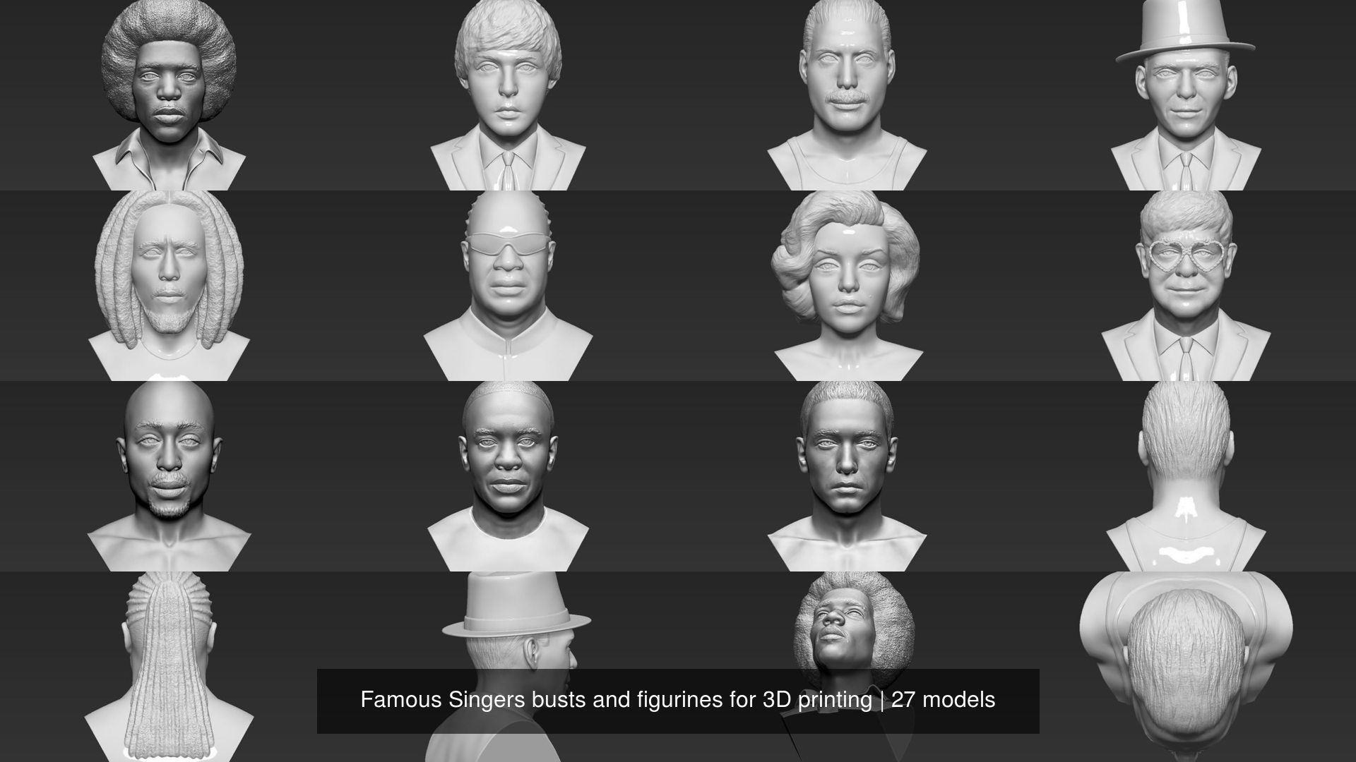 Famous Singers busts and figurines for 3D printing 3D Model Collection_22