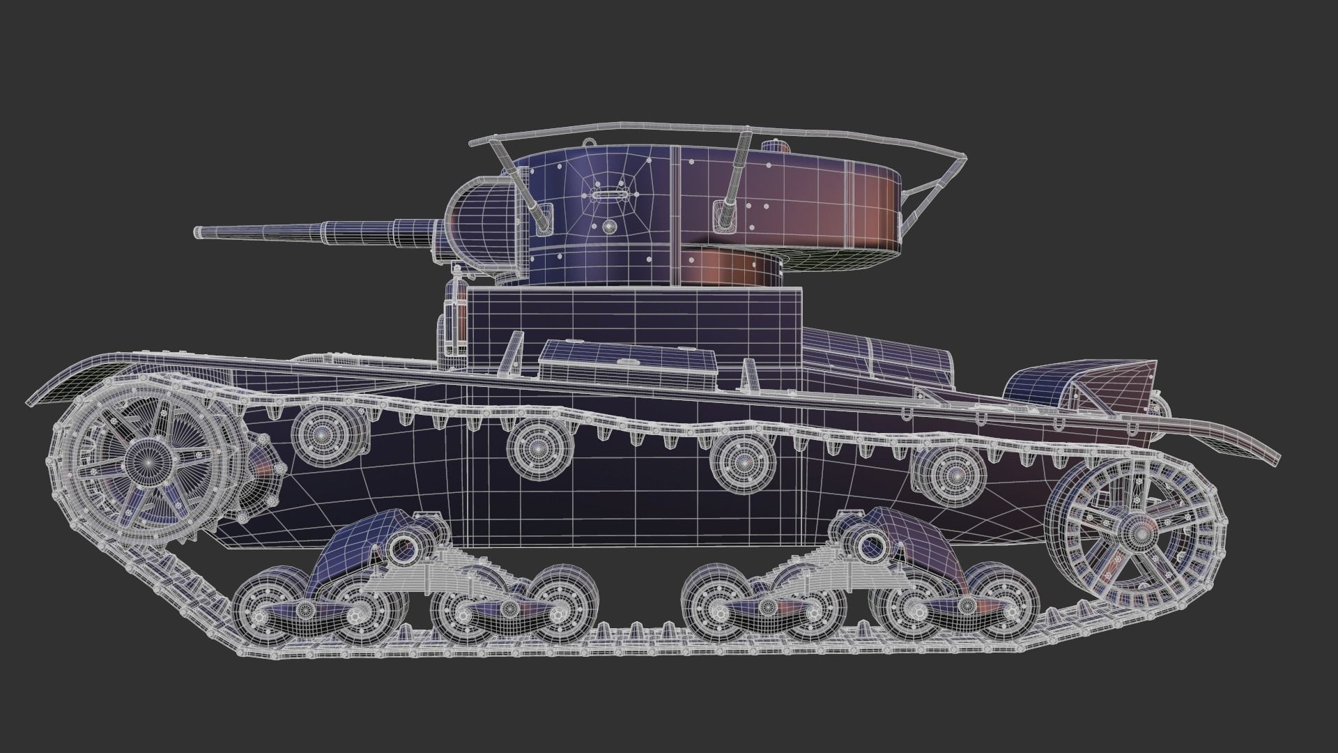 T-26 Tank 3D model_14