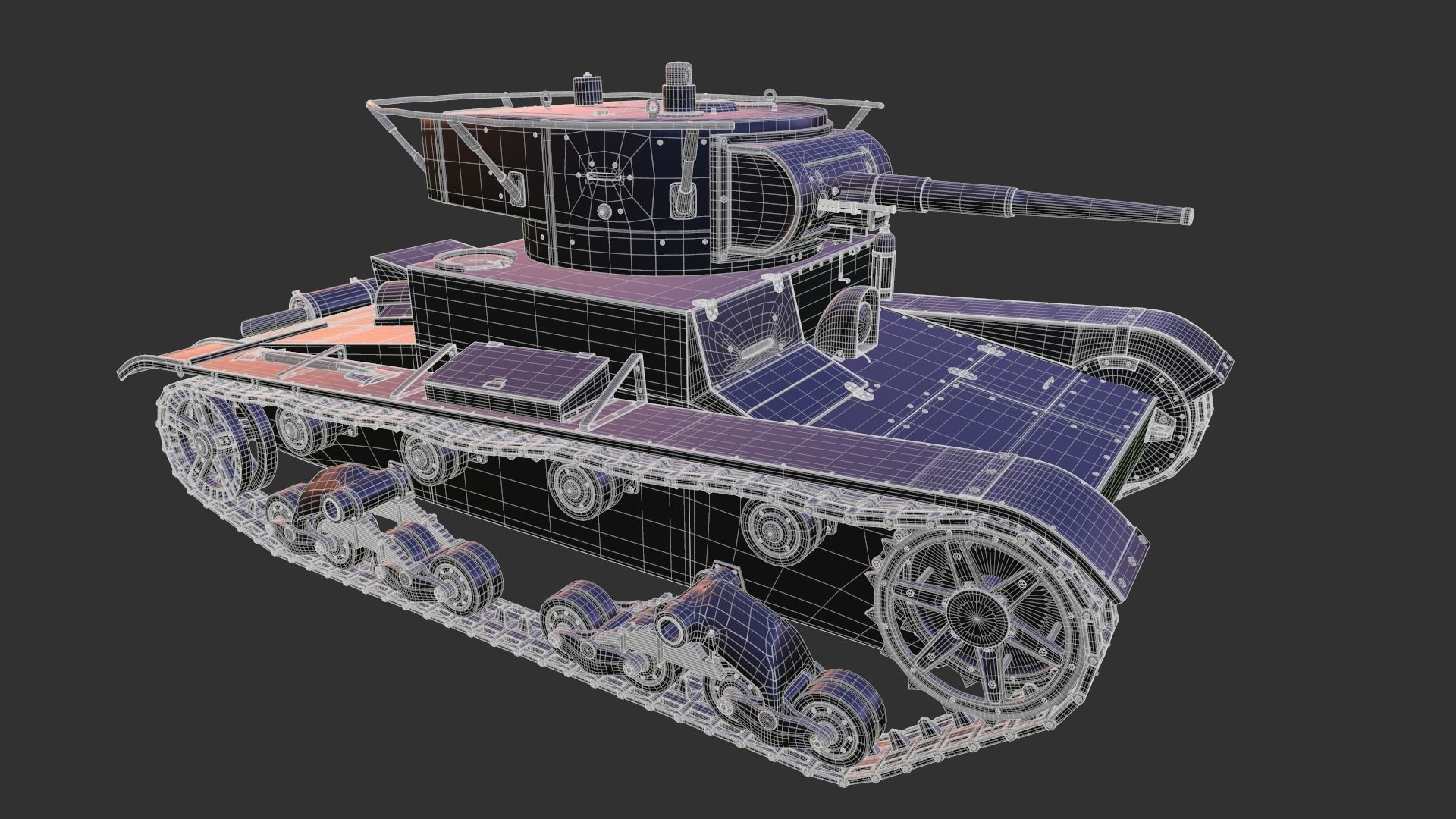T-26 Tank 3D model_11