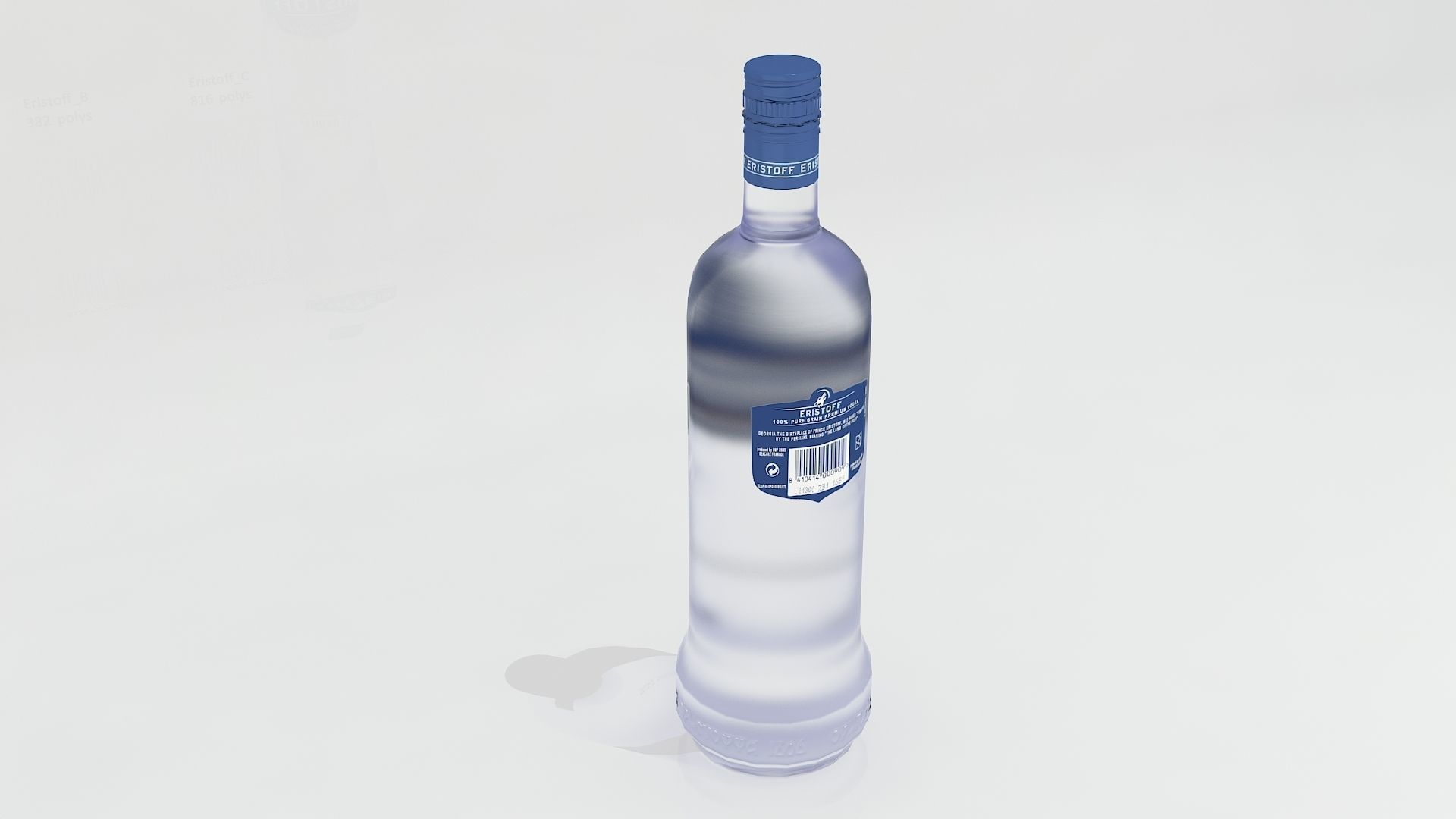 3D Eristoff Bottle Low-poly 3D model_3