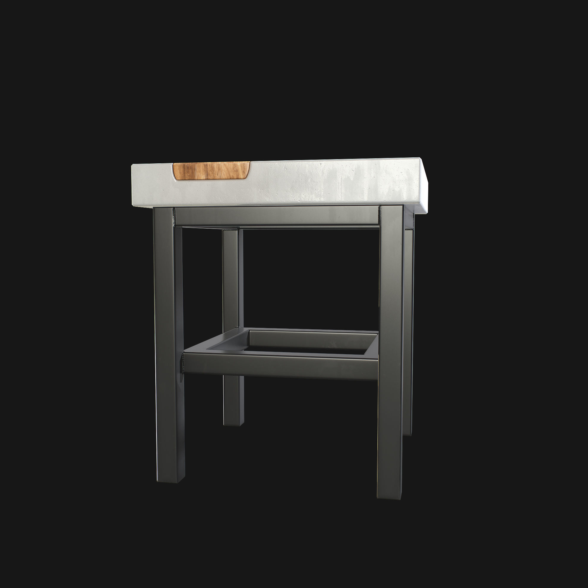 Modern Table Low-poly 3D model_4