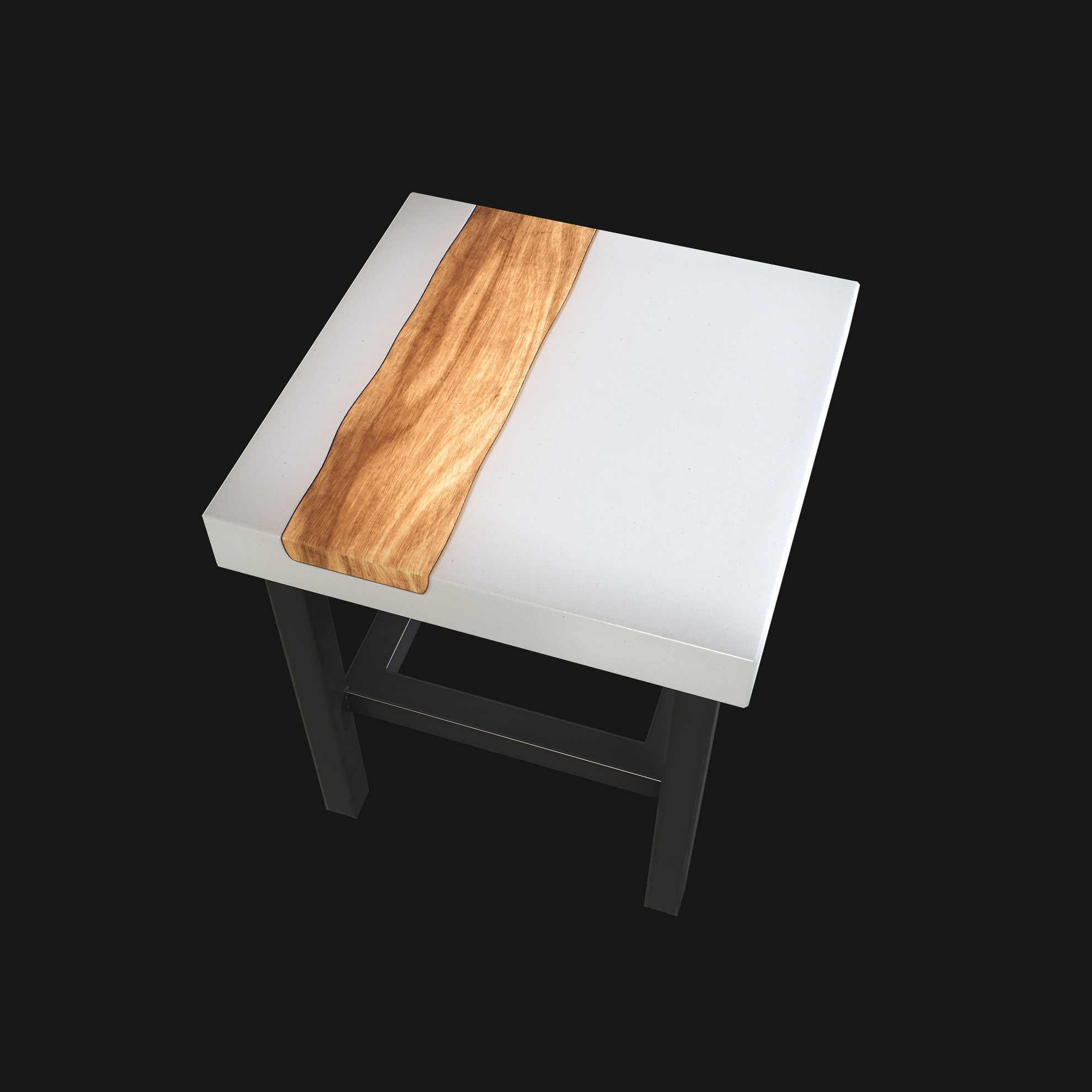 Modern Table Low-poly 3D model_3