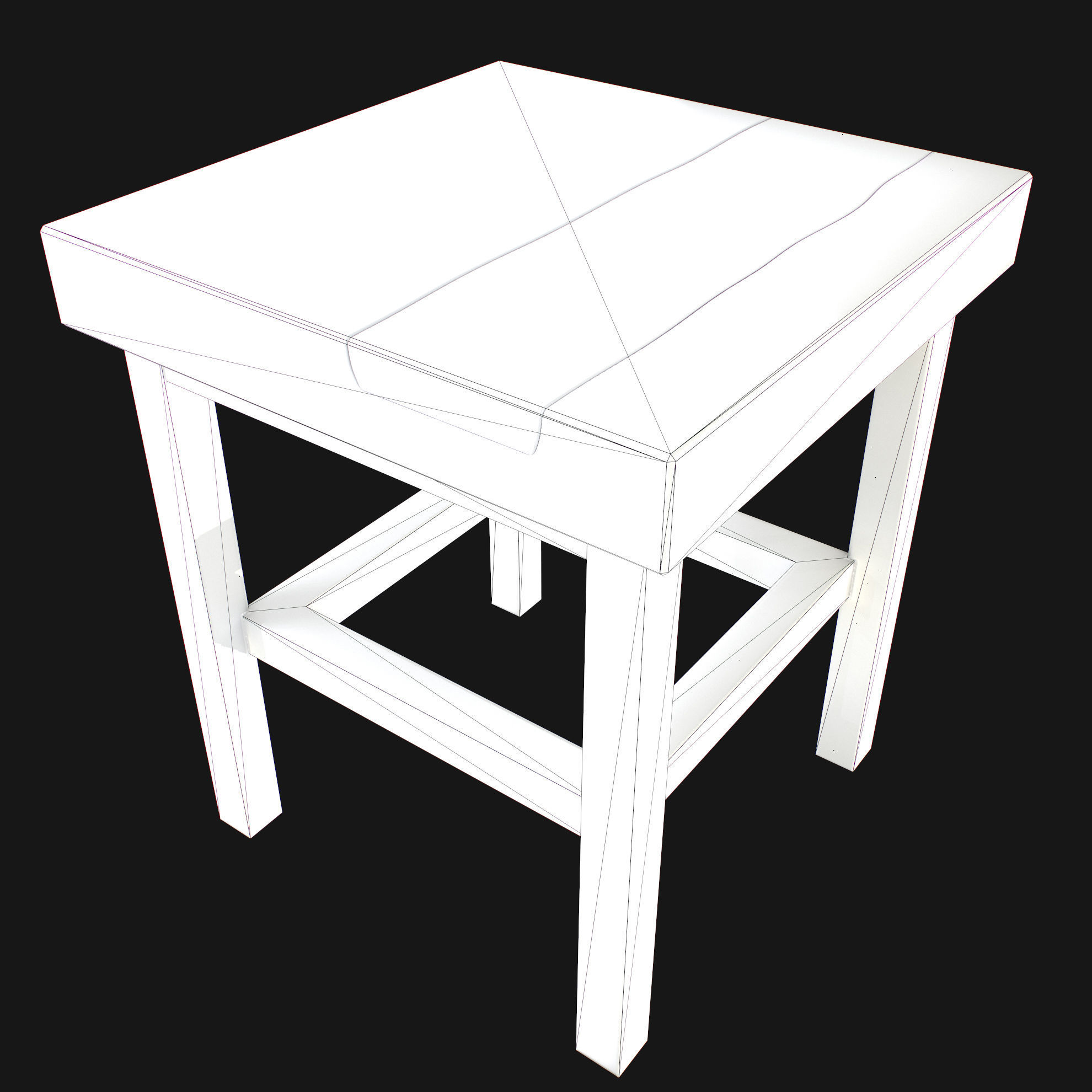 Modern Table Low-poly 3D model_11