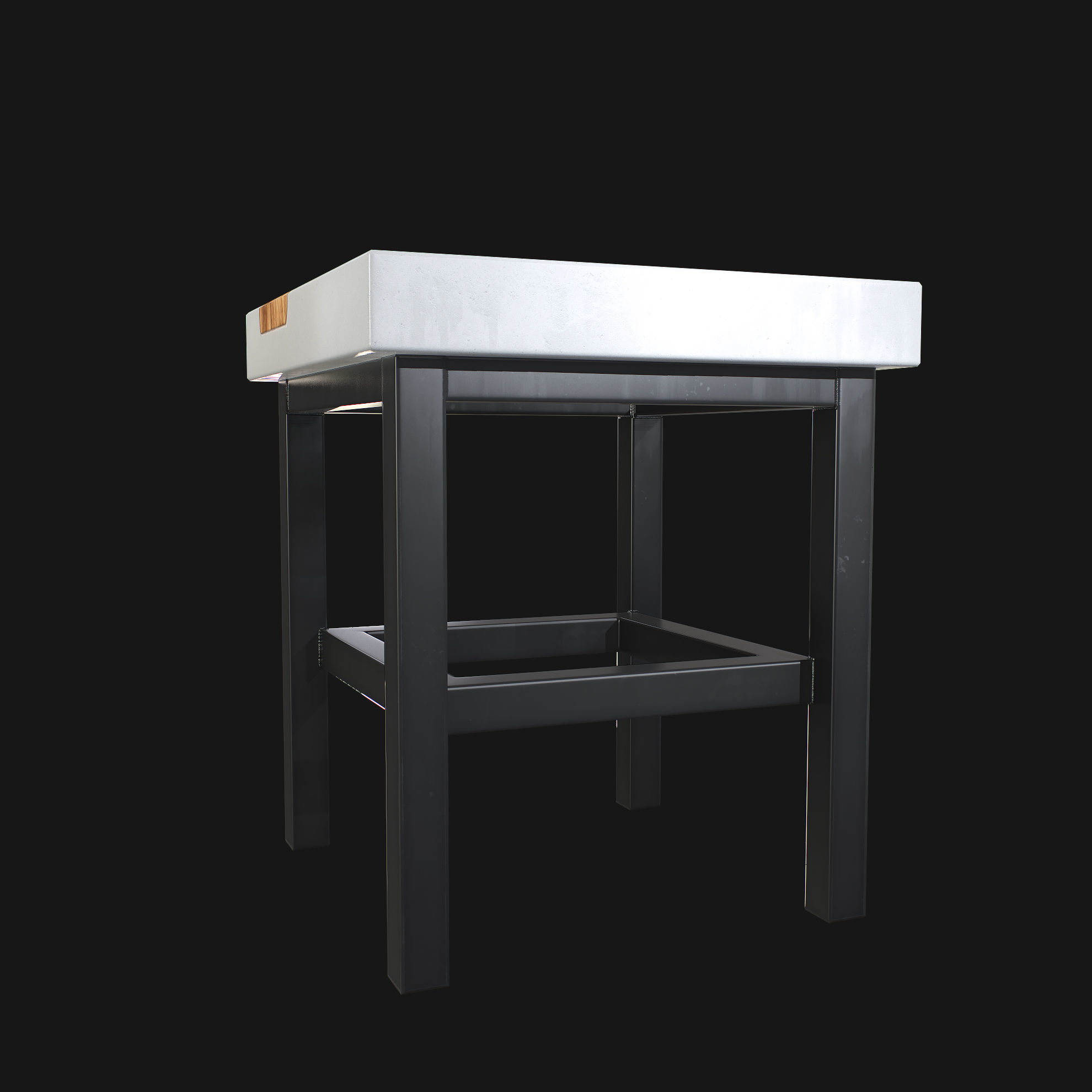 Modern Table Low-poly 3D model_5