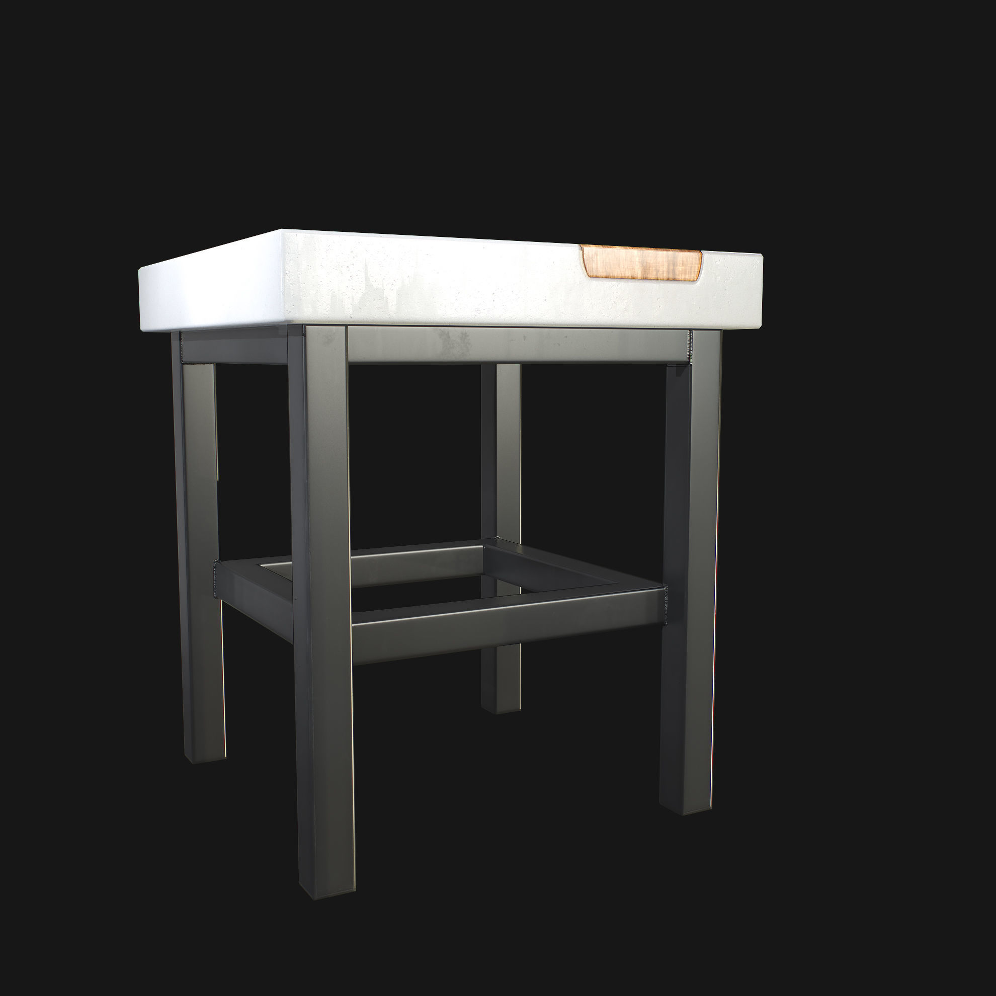 Modern Table Low-poly 3D model_6