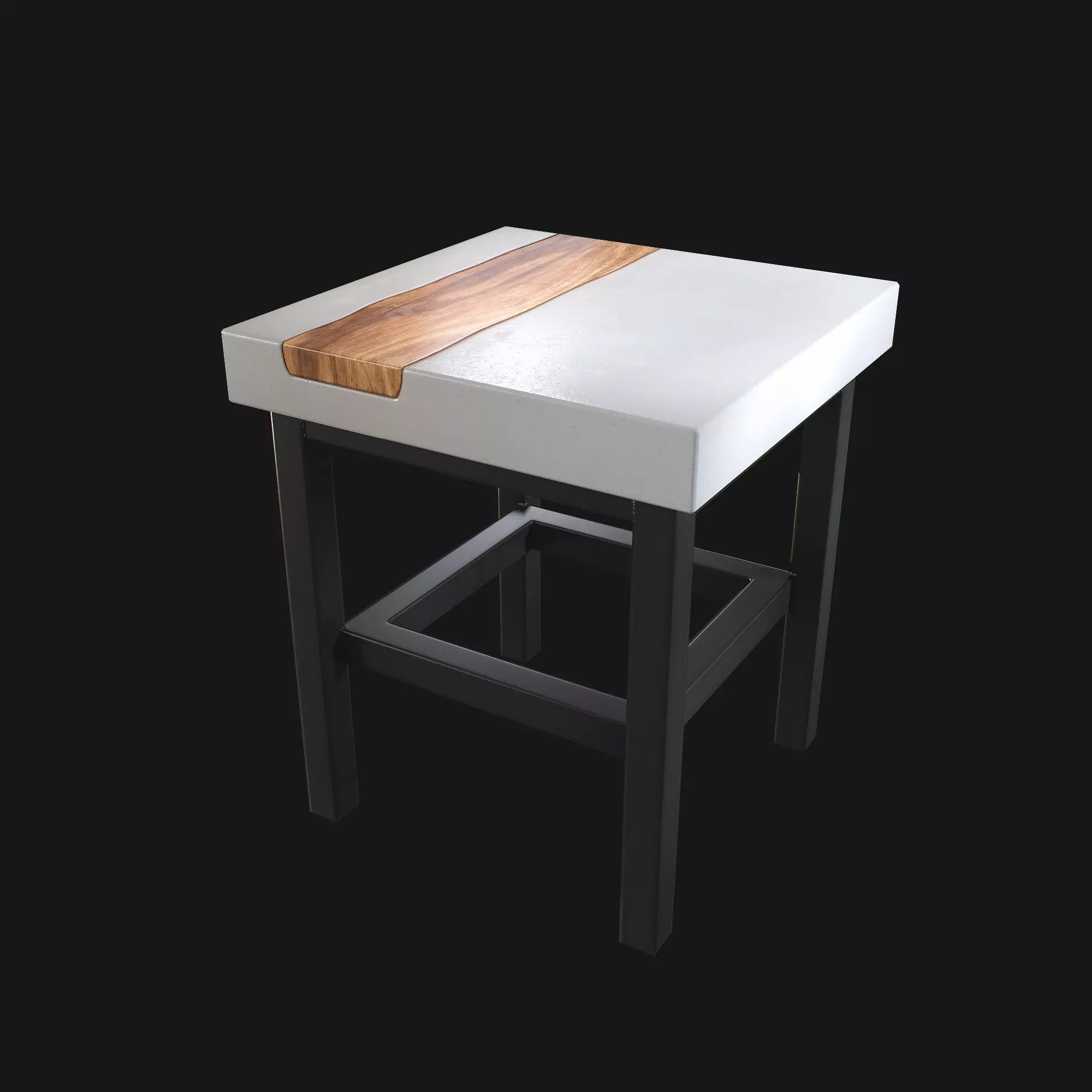 Modern Table Low-poly 3D model_0