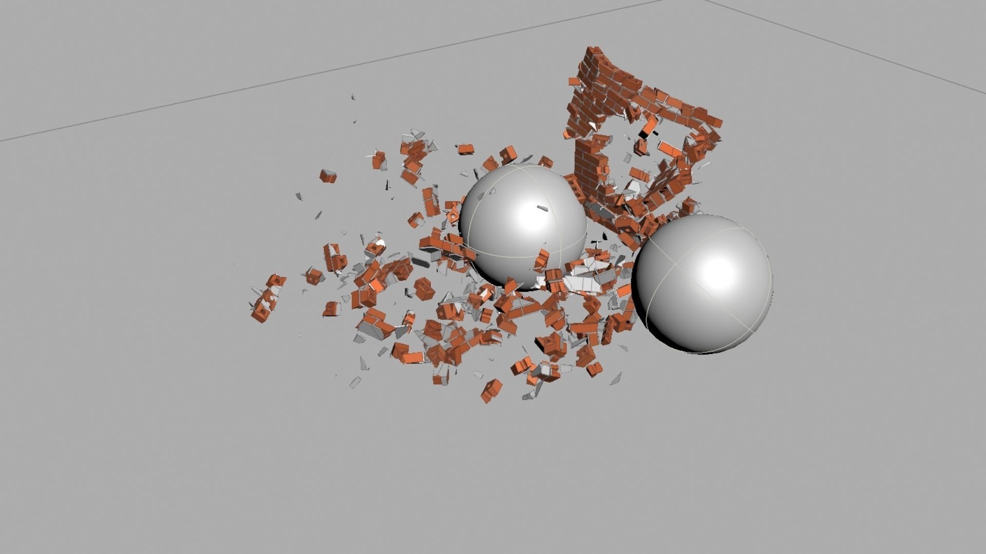 Houdini Brick Destruction Asset 3D model_16