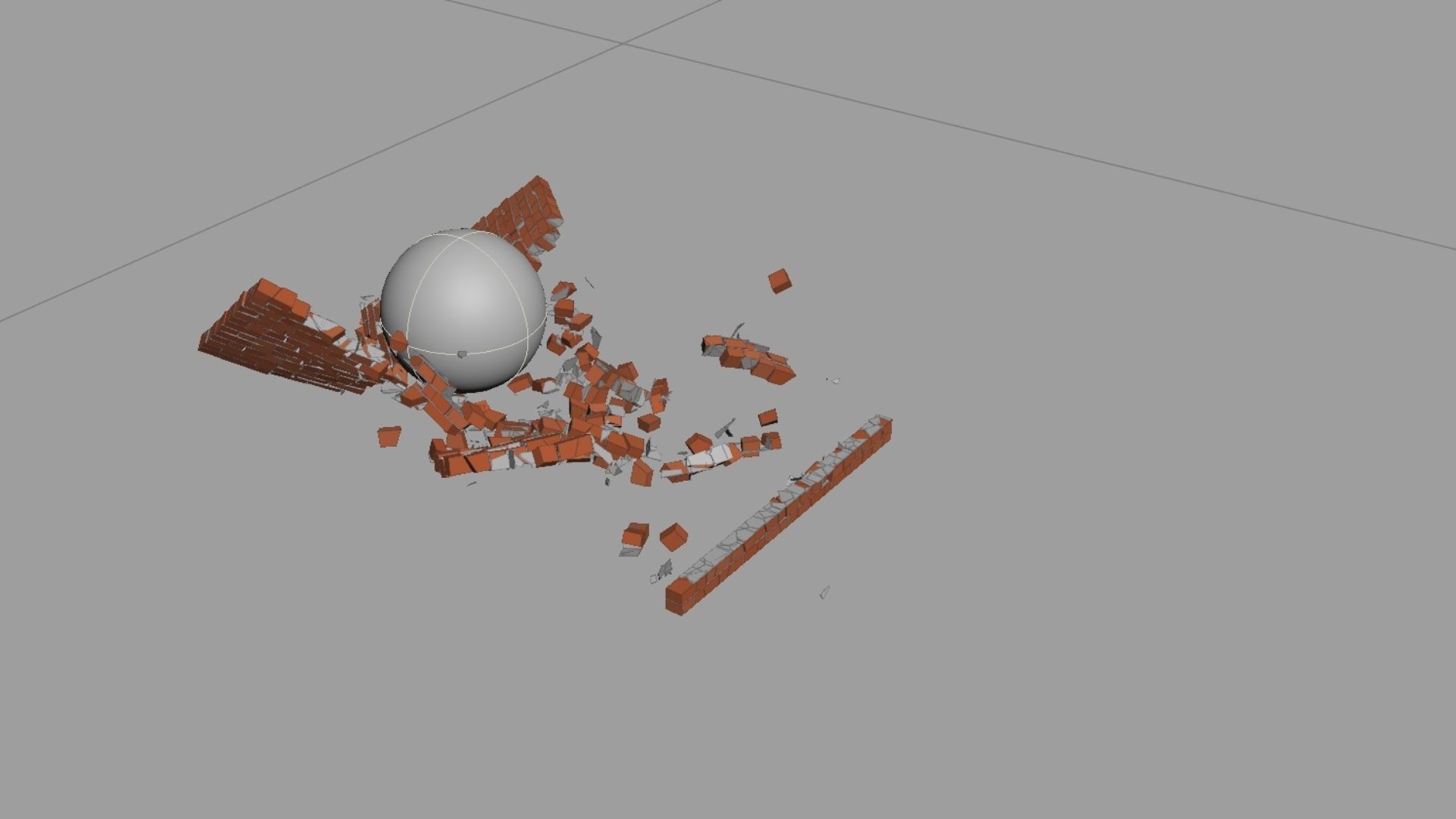 Houdini Brick Destruction Asset 3D model_12
