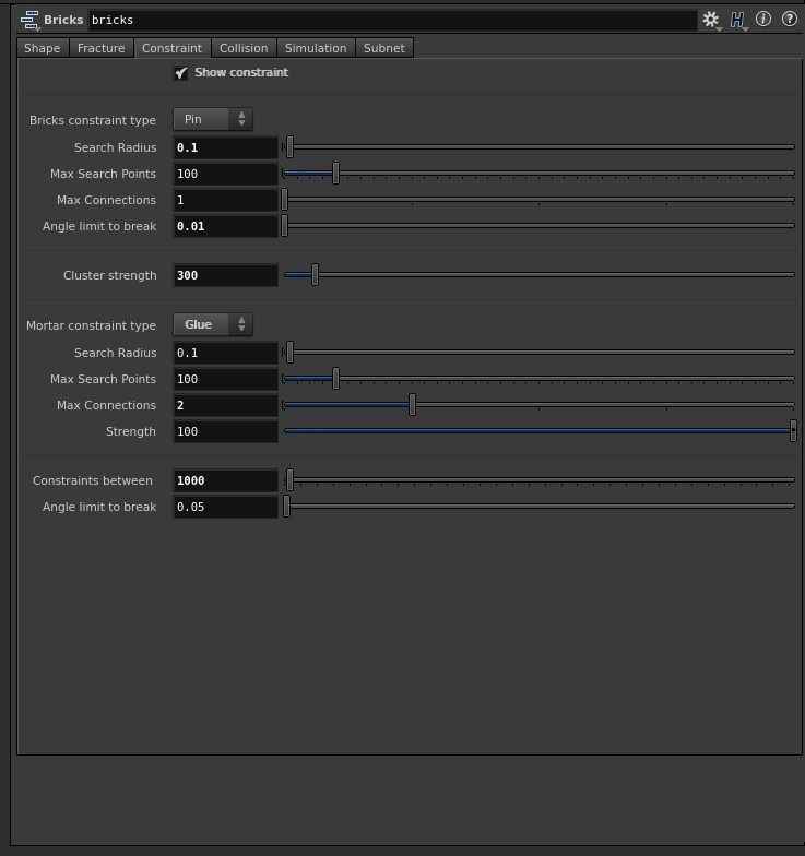 Houdini Brick Destruction Asset 3D model_10