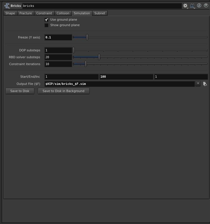 Houdini Brick Destruction Asset 3D model_8