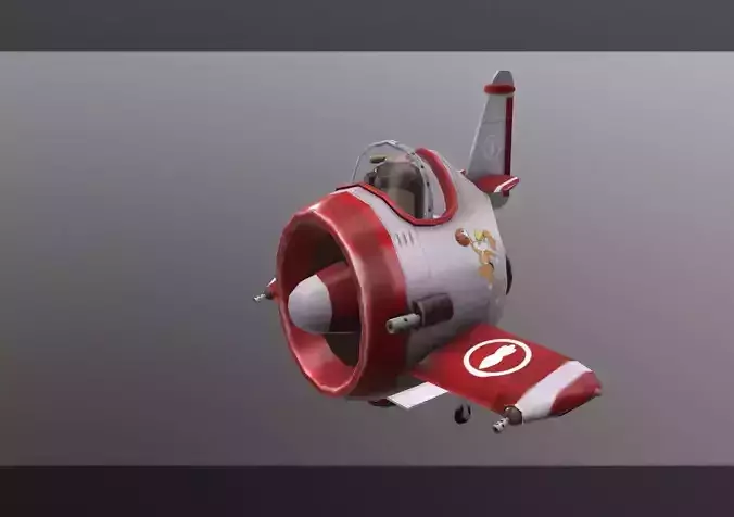 Aircraft airplane Low-poly 3D model