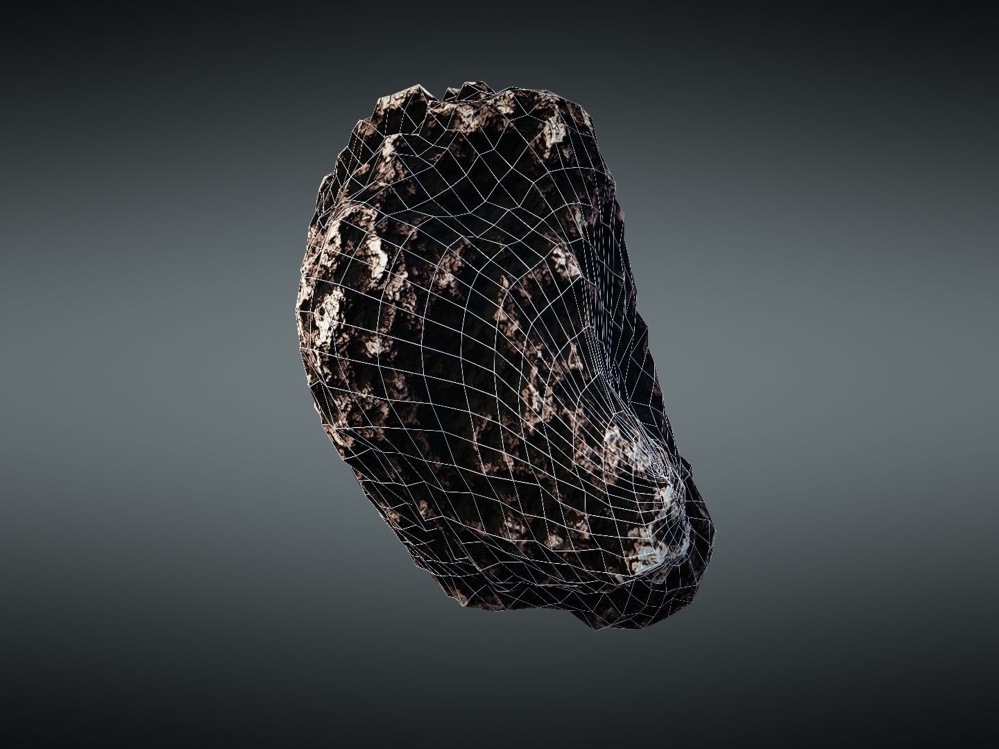 Asteroid meteorite Low-poly 3D model_27