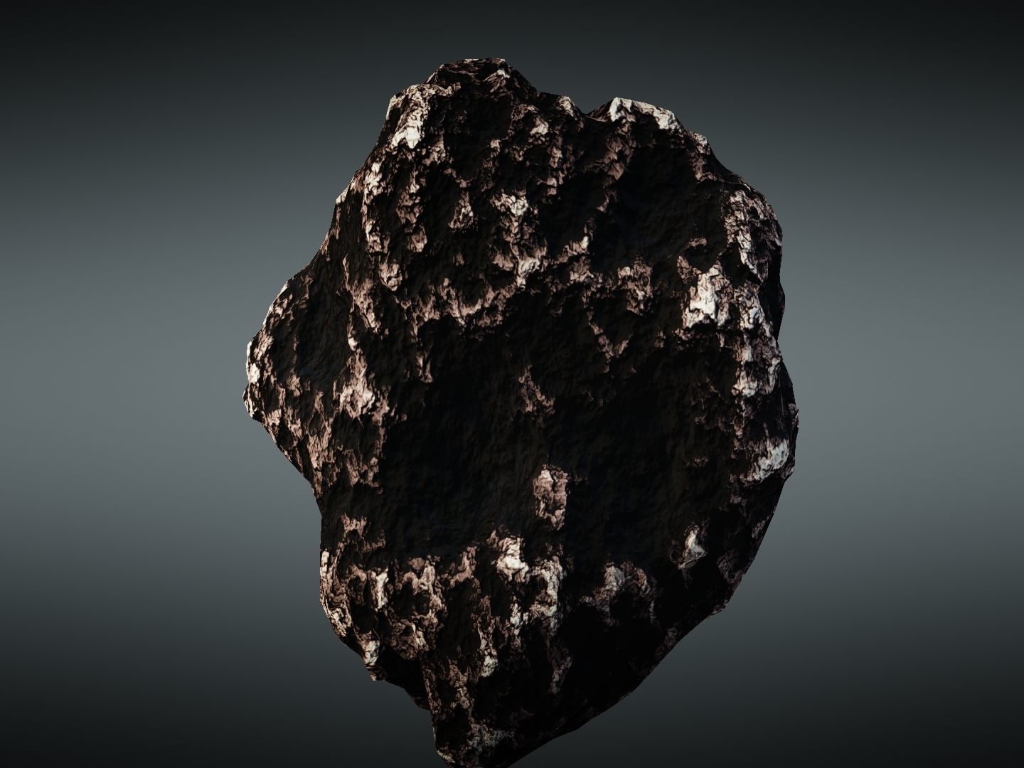 Asteroid meteorite Low-poly 3D model_16