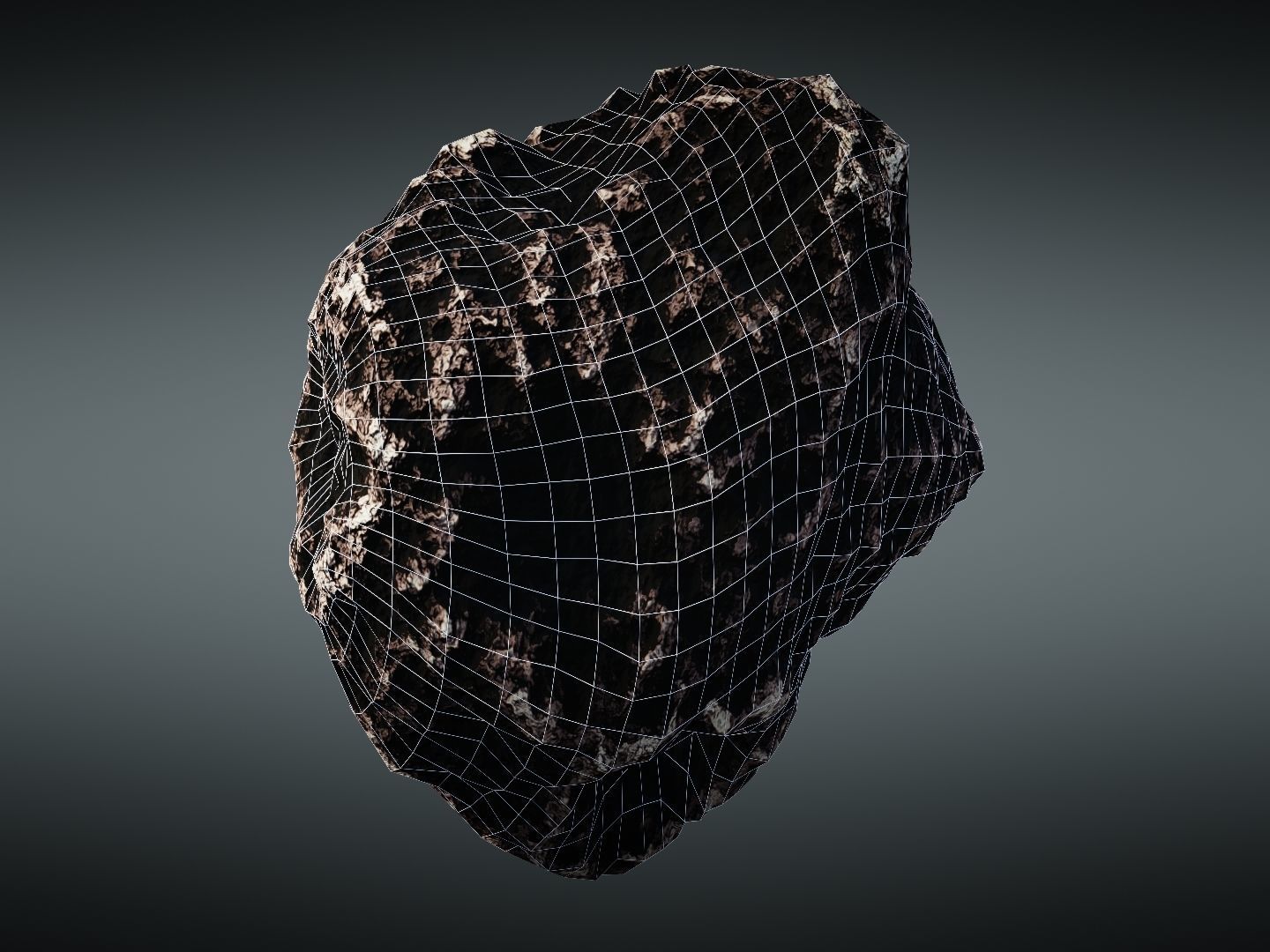 Asteroid meteorite Low-poly 3D model_31