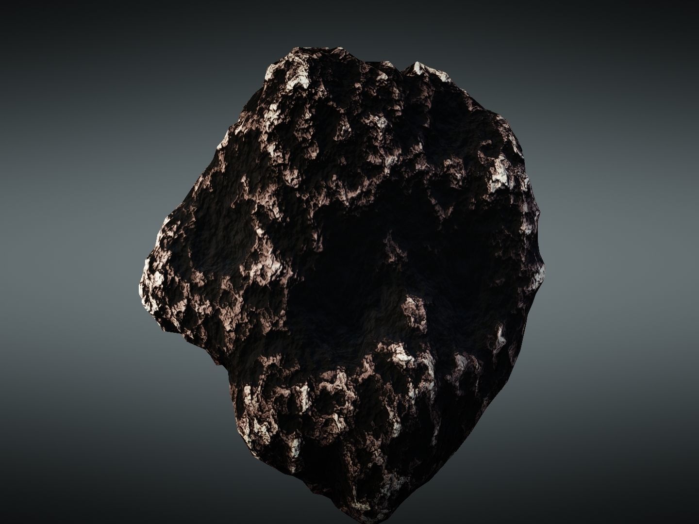 Asteroid meteorite Low-poly 3D model_17