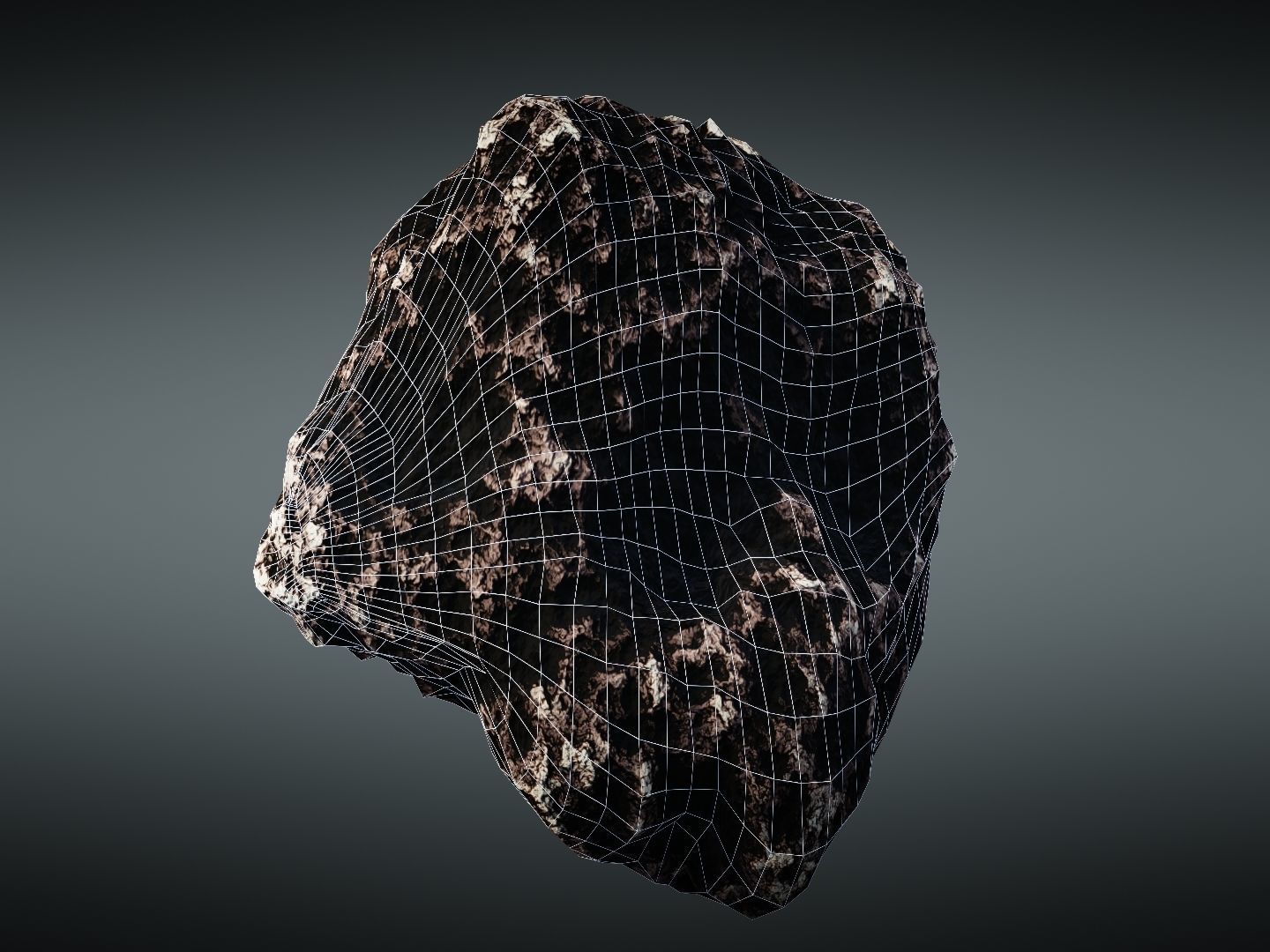 Asteroid meteorite Low-poly 3D model_38
