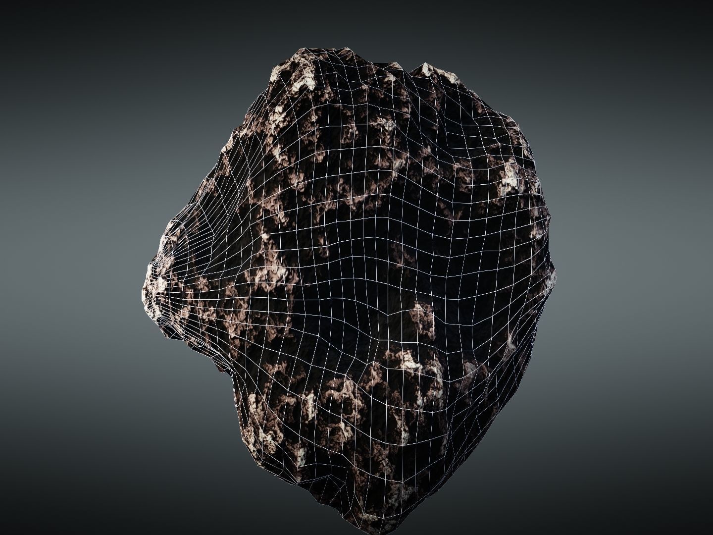 Asteroid meteorite Low-poly 3D model_37