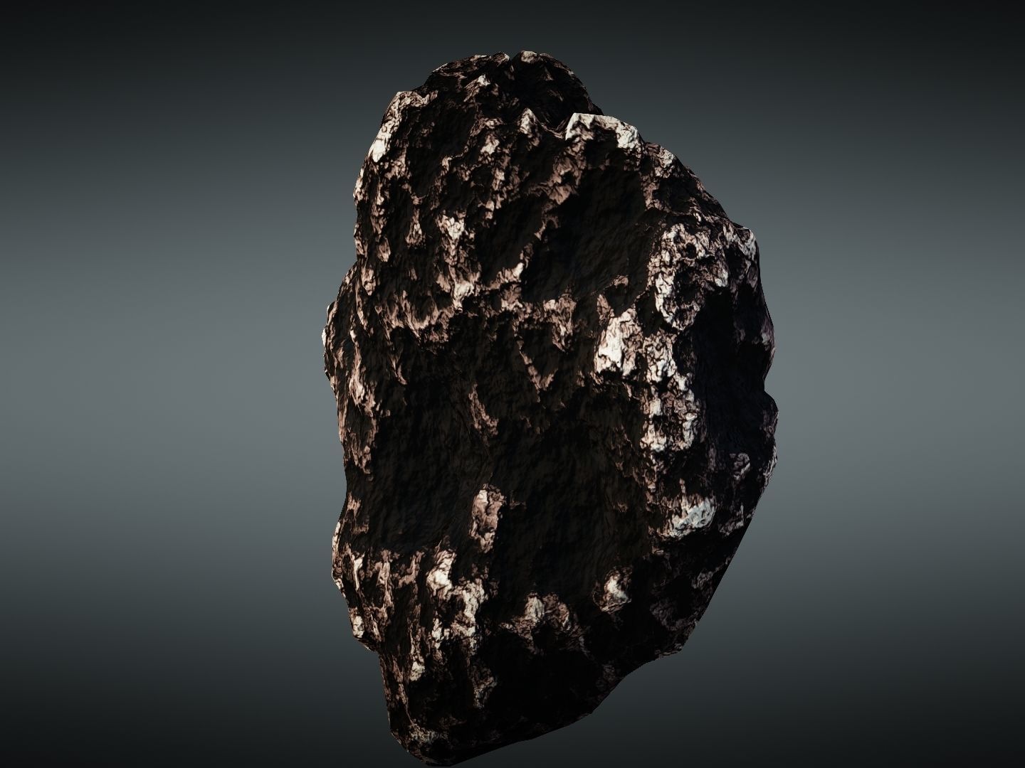 Asteroid meteorite Low-poly 3D model_15
