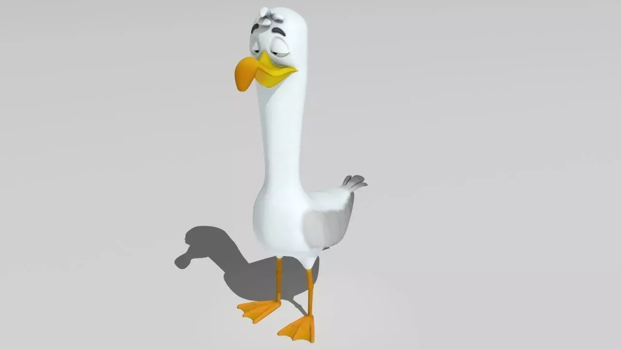 Goofy seagull 3D model