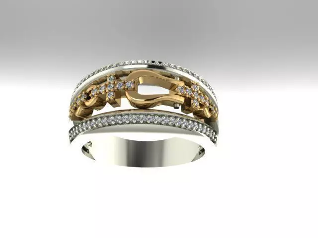 Ready to print jewelry Ring  3D print model_0