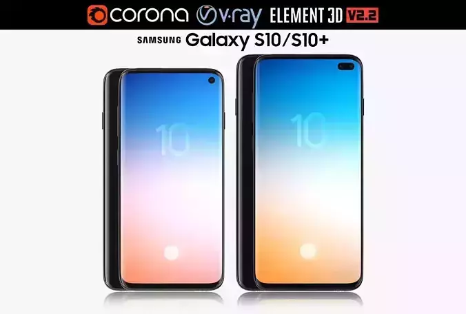 Samsung GALAXY S10 and S10 PLUS 3D model