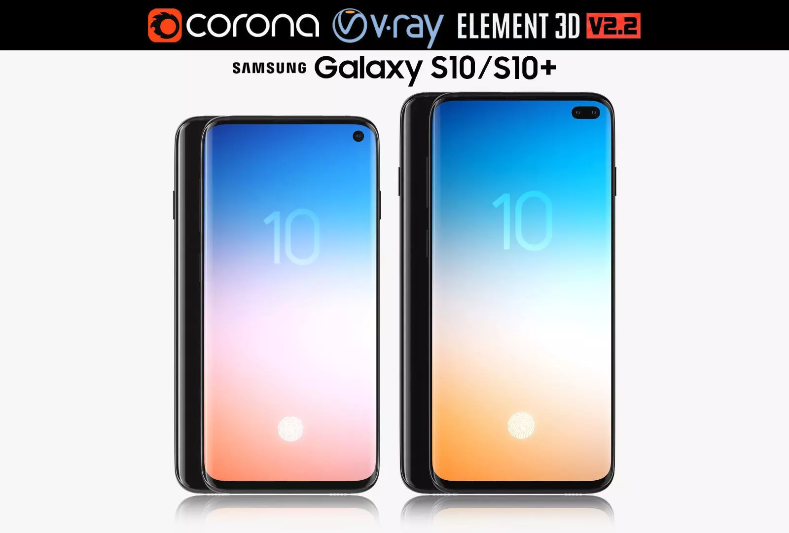 Samsung GALAXY S10 and S10 PLUS 3D model_0