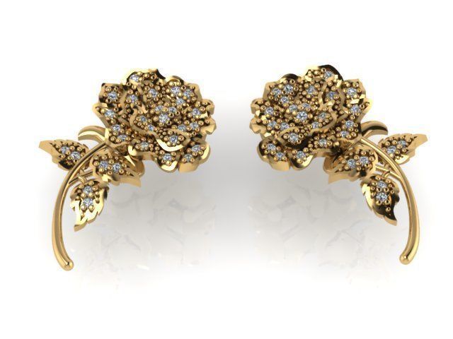 PINGENTE OU BRINCO ROSA 3D model_6