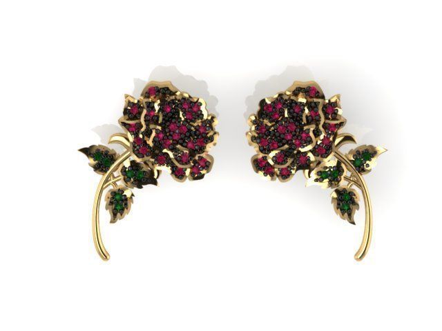 PINGENTE OU BRINCO ROSA 3D model_2