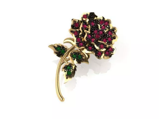 PINGENTE OU BRINCO ROSA 3D model_0