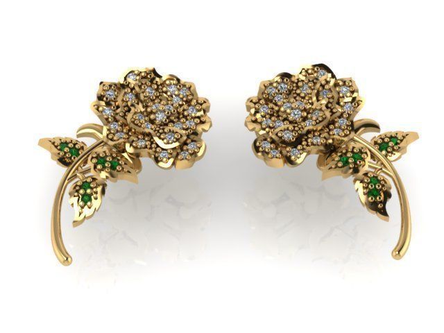 PINGENTE OU BRINCO ROSA 3D model_5