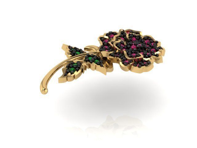 PINGENTE OU BRINCO ROSA 3D model_1