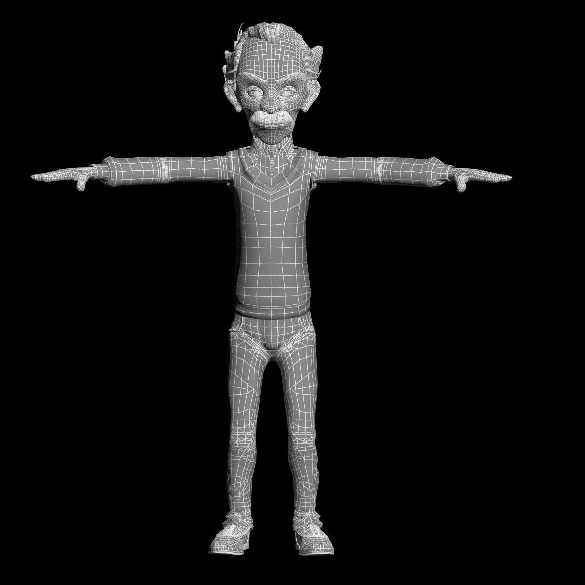 toon male man caracter created for animation Low-poly 3D model_18