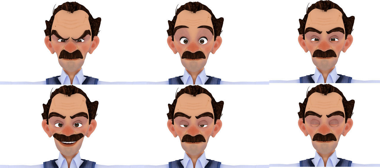 toon male man caracter created for animation Low-poly 3D model_11