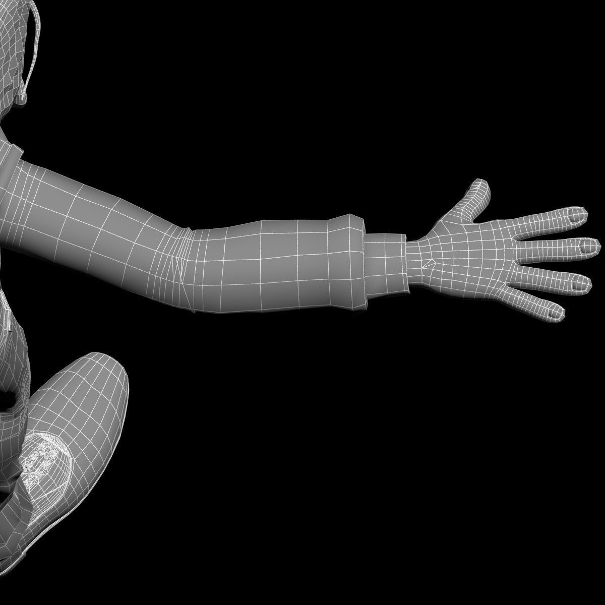 toon male man caracter created for animation Low-poly 3D model_21