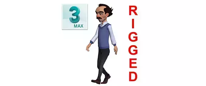 toon male man caracter created for animation