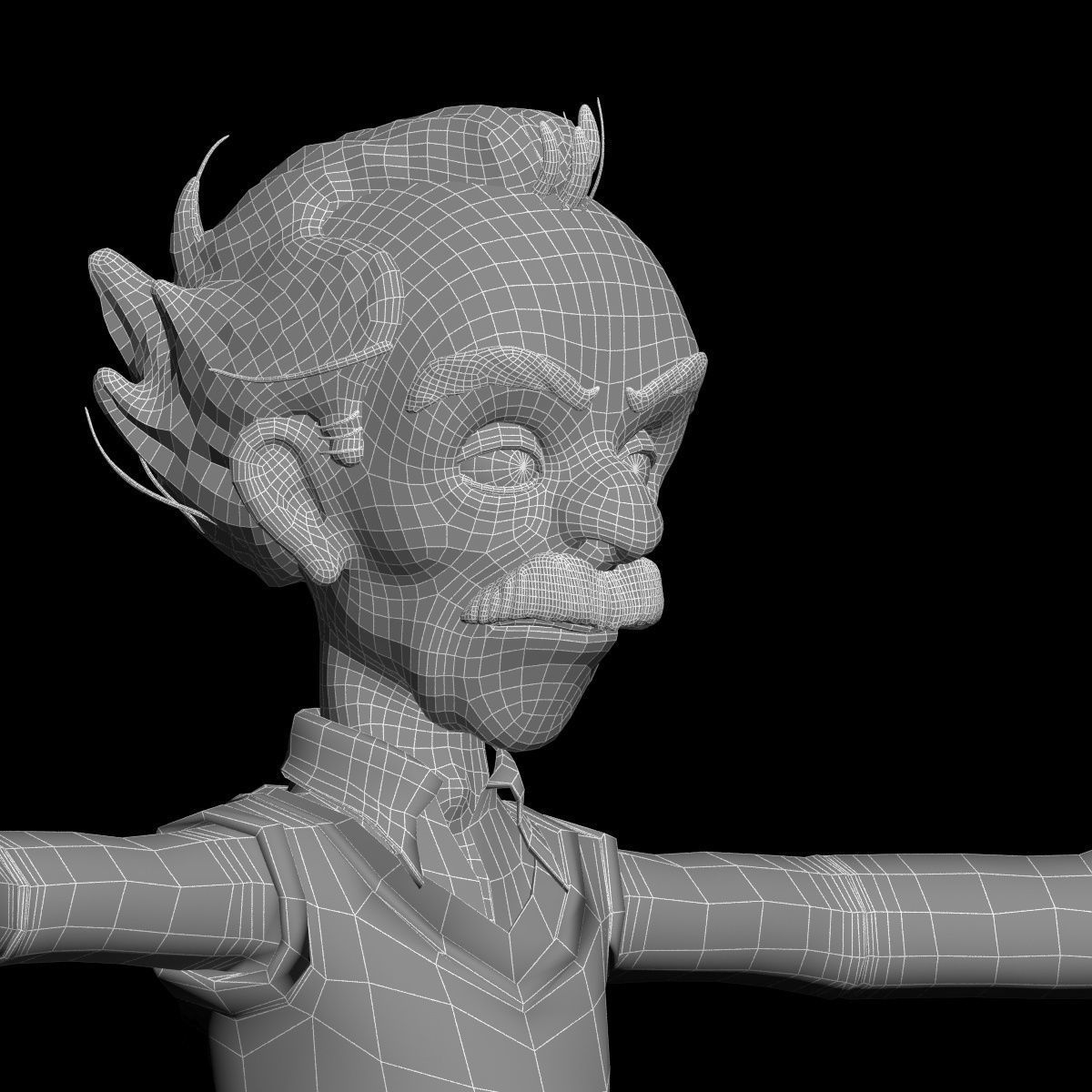 toon male man caracter created for animation Low-poly 3D model_23