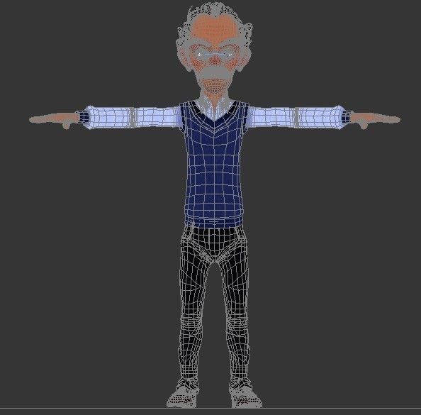 toon male man caracter created for animation Low-poly 3D model_14