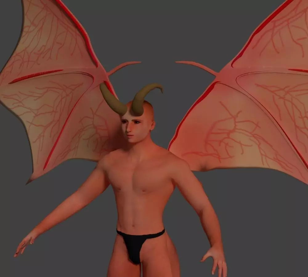 Demon Man Incubus 3D model_0