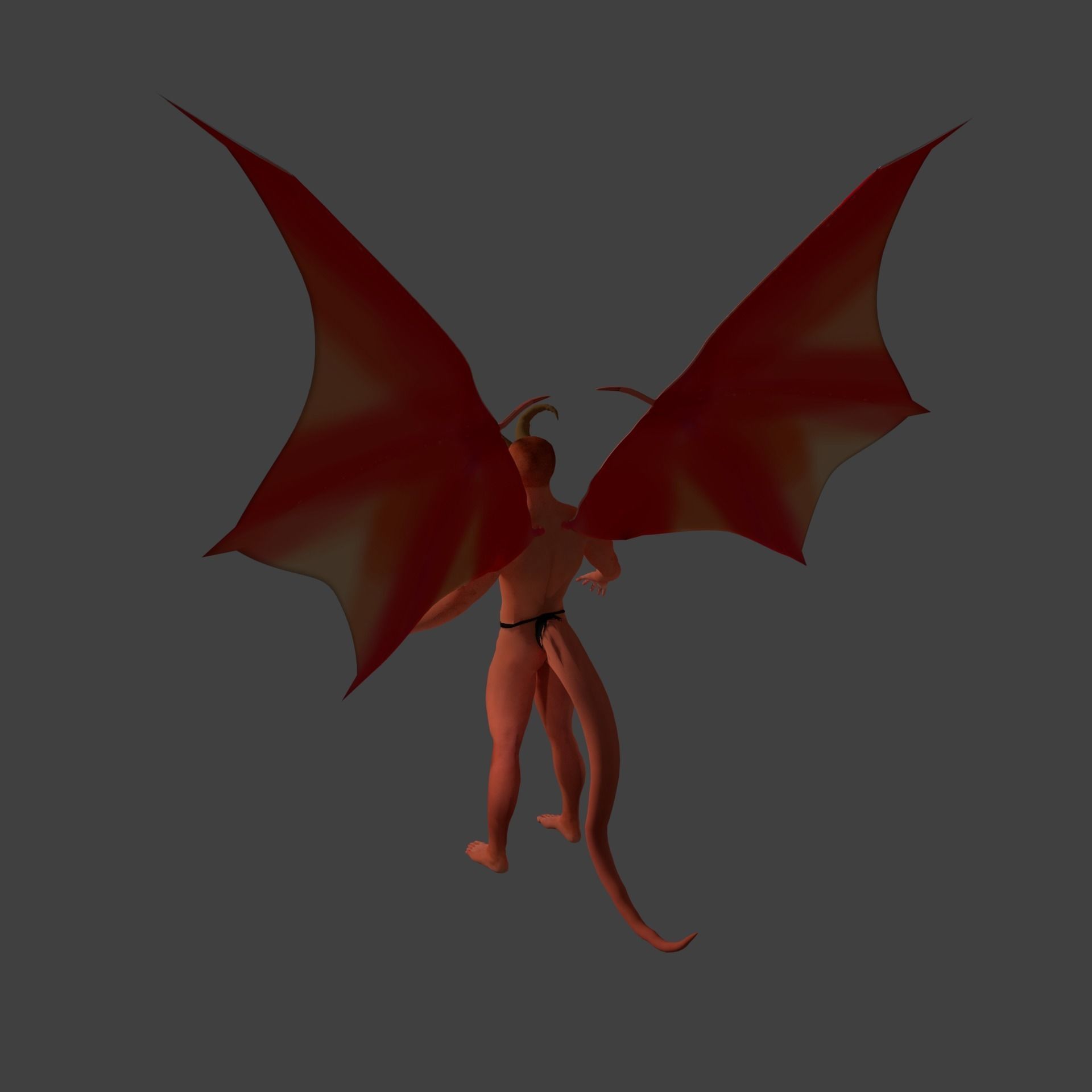 Demon Man Incubus 3D model_4