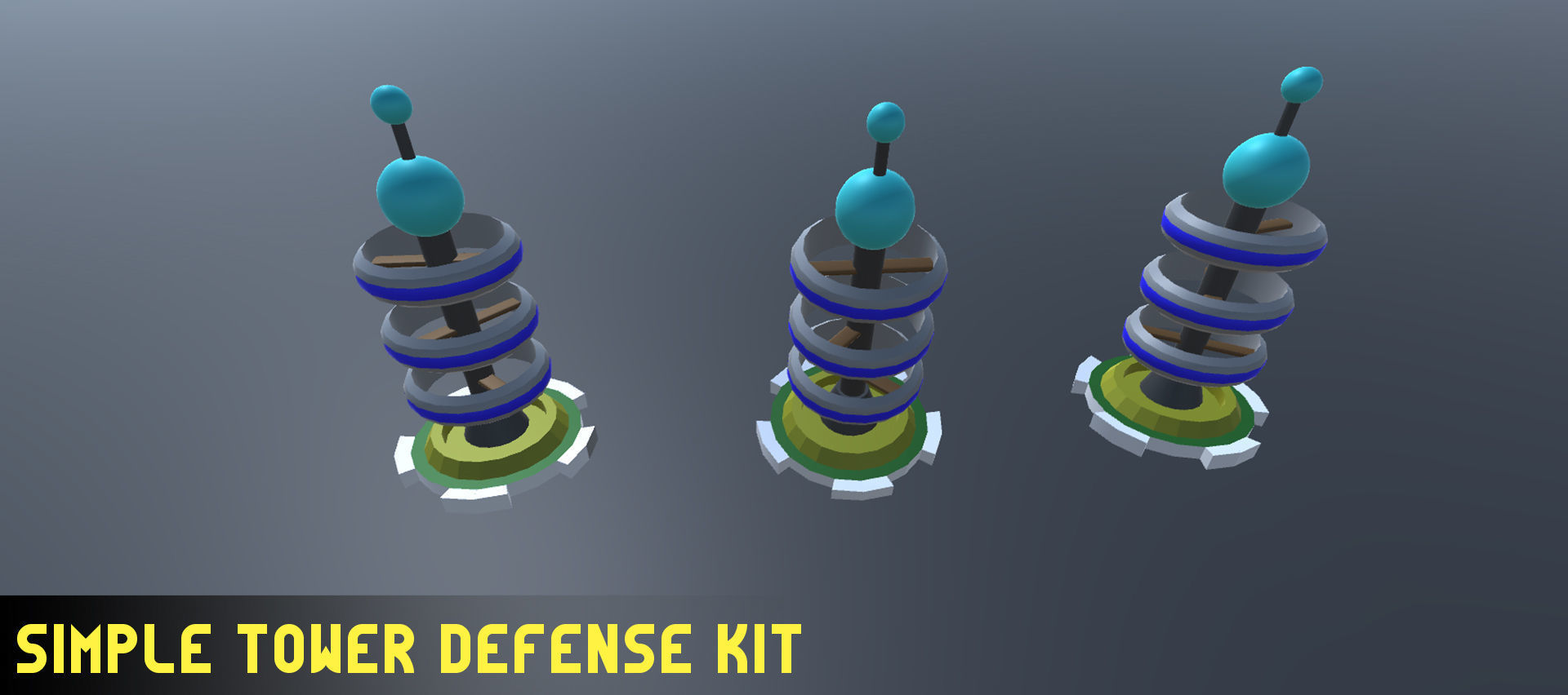 Simple Tower Defense Kit Low-poly 3D model_6