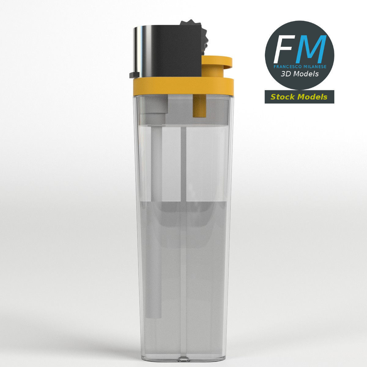 Disposable lighter 3D model_3