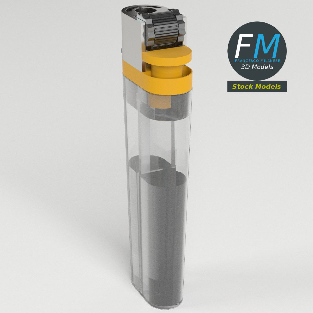 Disposable lighter 3D model_2