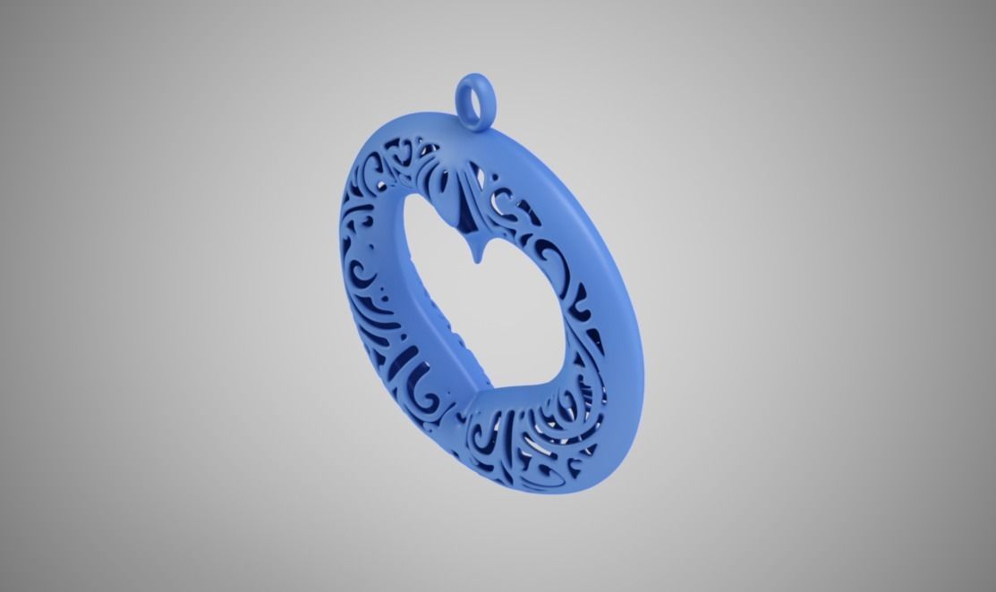 Circle Heart 3D print model_8