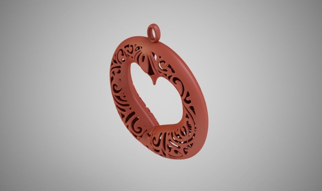 Circle Heart 3D print model_10