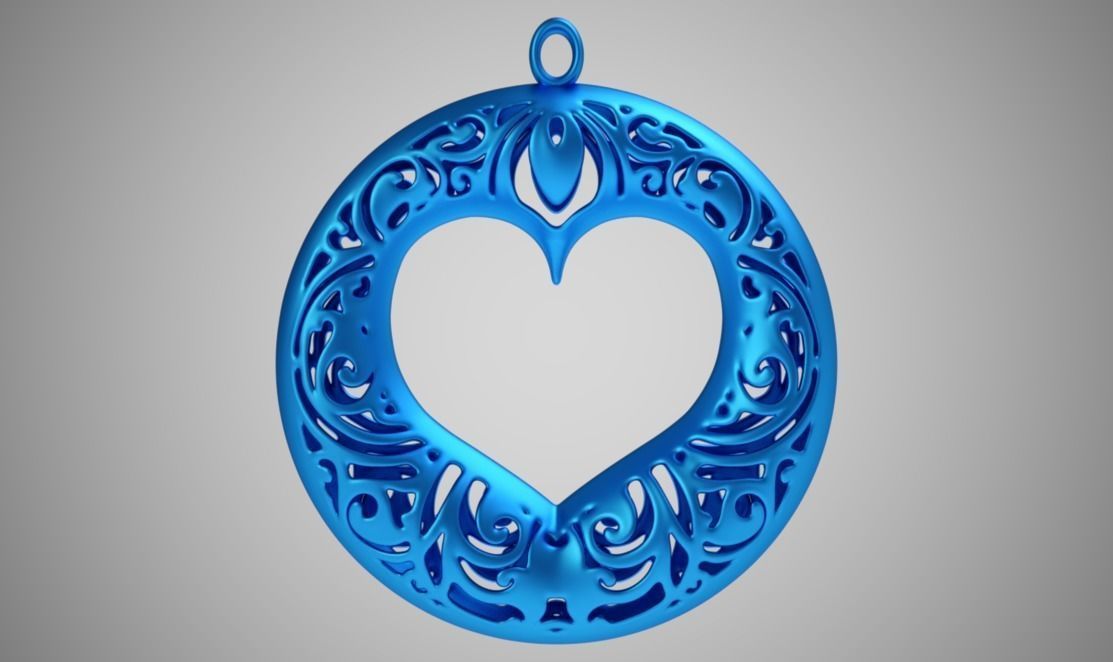 Circle Heart 3D print model_7