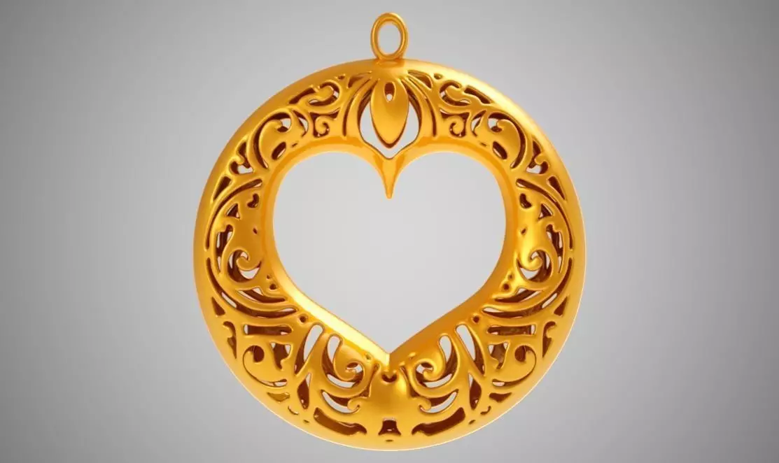 Circle Heart 3D print model_0