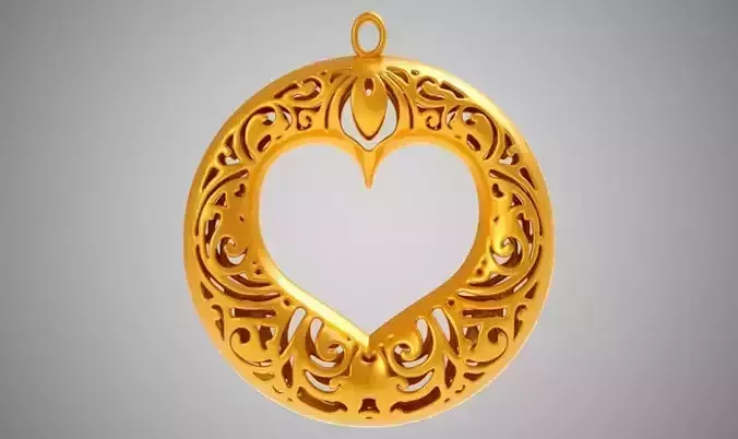 Circle Heart 3D print model