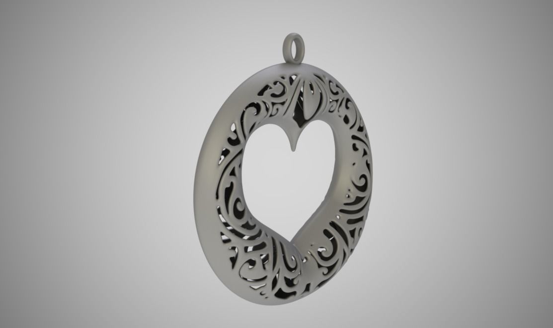 Circle Heart 3D print model_1