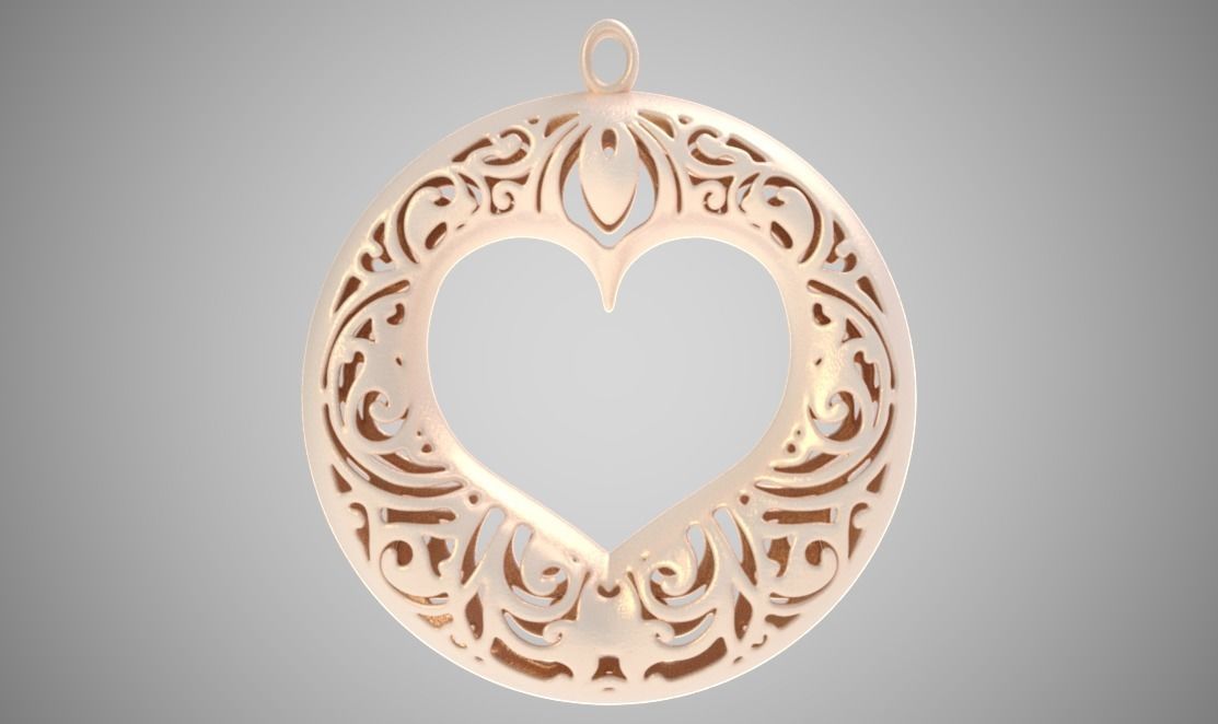 Circle Heart 3D print model_6