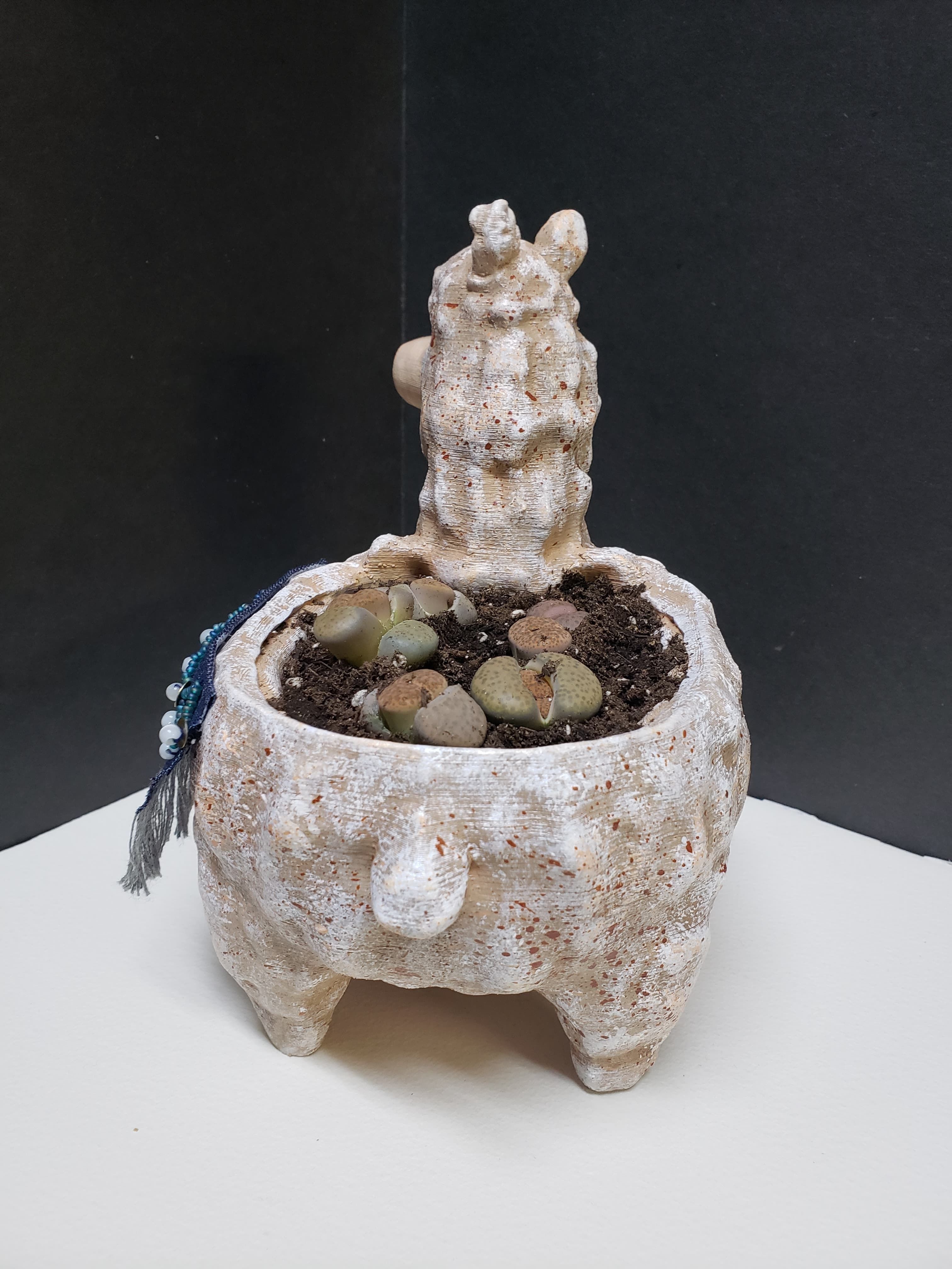 Lama Flower Pot 3D print model_9